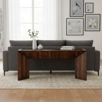 Rustic Modern Decor: Some lifestyle images are created with AI for visualization purposes. Crafted from natural solid wood, each piece is unique and will vary.