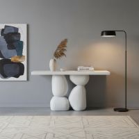 Painted Console: Some lifestyle images are created with AI for visualization purposes. Crafted from natural solid wood, each piece is unique and will vary.