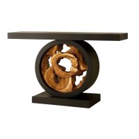 Timber Halo Console: Ebony with Suar Insert