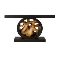 Timber Halo Console: Ebony with Teak Insert
