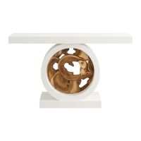 Timber Halo Console: White with Suar Insert