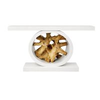 Timber Halo Console: White with Teak Insert