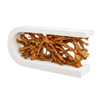 Carved Arch Console: White