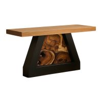 Highland Console: Ebony & Golden Walnut with Suar