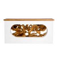 Northbend Console in White with Teak