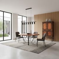 Rustic Bar Cabinet: Some lifestyle images are created with AI for visualization purposes. Crafted from natural solid wood, each piece is unique and will vary.