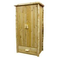 Cedar Lake 1 Drawer Log Wardrobe