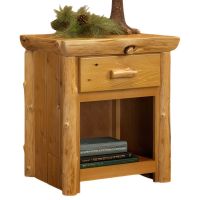 Cedar Lake Cabin 1 Drawer Storage Nightstand