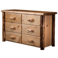 Cedar Lake Frontier 6 Drawer Log Dresser