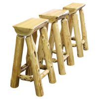 Cedar Lake Half Log Bar Stool