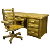 Cedar Lake Log Executive Desk