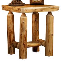 Cedar Lake Log Night Table