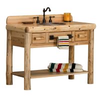 Cedar Lake Open Log Bathroom Vanity