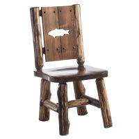 Cedar Lake Silhouette Log Arm Dining Chair - Fish