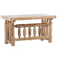 Cedar Lake Solid Wood Log Writing Desk