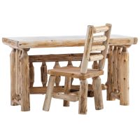 Cedar Lake Solid Wood Log Writing Desk
