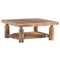Cedar Lake Solid Wood Square Log Coffee Table