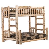 Cedar Lake Twin over Full Log Bunk Bed