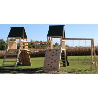Cedar Peak Double Tower Deluxe Log Playset