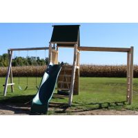 Cedar Peak Playground & Climbing Wall Log Playset