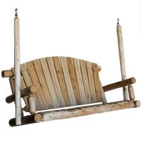 Contoured Comfort 5 ft Log Porch Swing--Unfinished