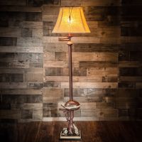 Vintage Boat Motor Floor Lamp