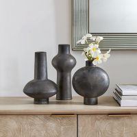 Charcoal Bloom Indoor-Outdoor Vase Set