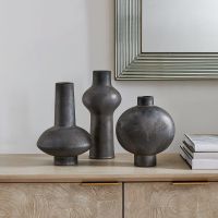 Charcoal Bloom Indoor-Outdoor Vase Set