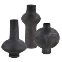 Charcoal Bloom Indoor-Outdoor Vase Set