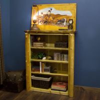 Cedar Lake Log Bookcase 48" high