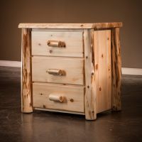 Cedar Lake Frontier 3 Drawer Log Chest--Clear finish