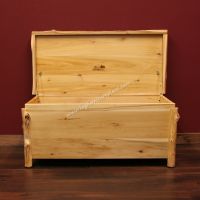 Cedar Lake Log Blanket Chest--Clear finish