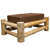 Cedar Lake Chair-and-a-Half Log Ottoman