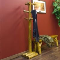 Log Coat Tree