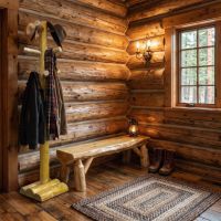 Log Coat Tree: Some lifestyle images are created with AI for visualization purposes. Crafted from natural solid wood, each piece is unique and will vary.