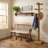Log Coat Tree: Some lifestyle images are created with AI for visualization purposes. Crafted from natural solid wood, each piece is unique and will vary.