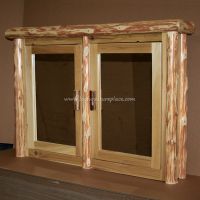 Cedar Lake Rustic Double Medicine Cabinet--Clear finish
