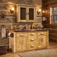 Rustic Medicine Cabinet: Some lifestyle images are created with AI for visualization purposes. Crafted from natural solid wood, each piece is unique and will vary.