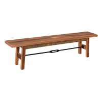 Cleveland Industrial Rustic Barn Wood Dining Bench - Clear Finish