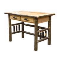Real Hickory Two-Drawer Writing Desk