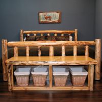 Cedar Lake Cabin Log Foot Bench