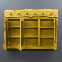 Rustic Medicine Cabinet with Built in Light Bar