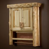 Cedar Lake Log Over the Toilet Cabinet