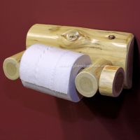Cedar Log TP Holder with Wooden Rod