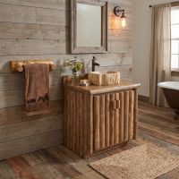 Cedar Towel Bar: Some lifestyle images are created with AI for visualization purposes. Crafted from natural solid wood, each piece is unique and will vary.