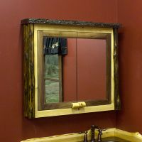 Black Walnut Double Door Medicine Cabinet