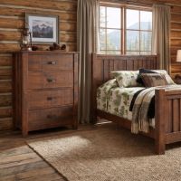 Rustic Chest of Drawers: Some lifestyle images are created with AI for visualization purposes. Crafted from natural solid wood, each piece is unique and will vary.