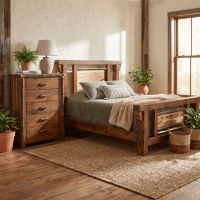 Barnwood Chest Of Drawers: Some lifestyle images are created with AI for visualization purposes. Crafted from natural solid wood, each piece is unique and will vary.