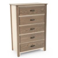 Rustic Harmony Red Oak and Ambrosia Maple 4 Drawer Chest