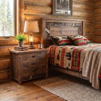 Barnwood Chest Of Drawers: Some lifestyle images are created with AI for visualization purposes. Crafted from natural solid wood, each piece is unique and will vary.